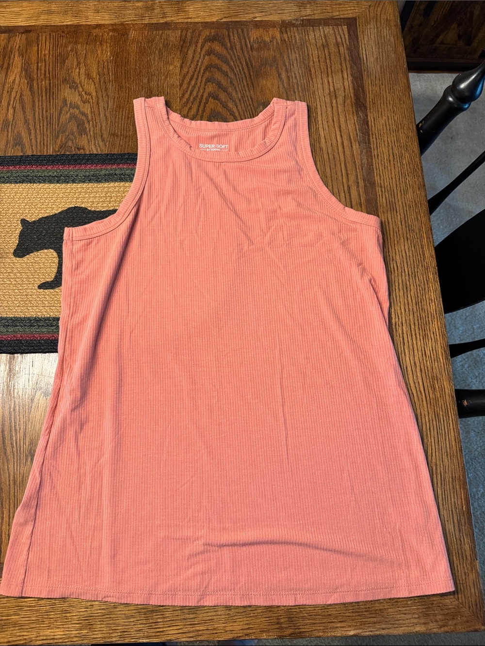 torrid Coral Ribbed Scoop Tank